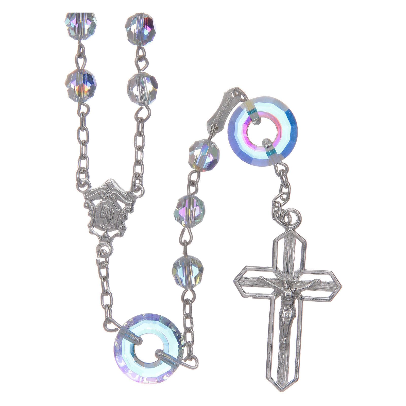 Bracciale argento 925 6 mm pater strass azzurro | vendita online su
