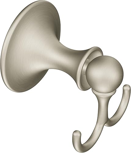 Moen DN7703BN - Gancho para bata de descanso, 1 unidad (paquete de 1), níquel cepillado