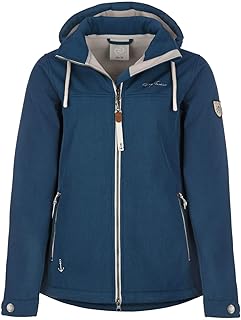 Baltrum - Chaqueta de softshell para mujer con forro polar, Color azul marino., 38