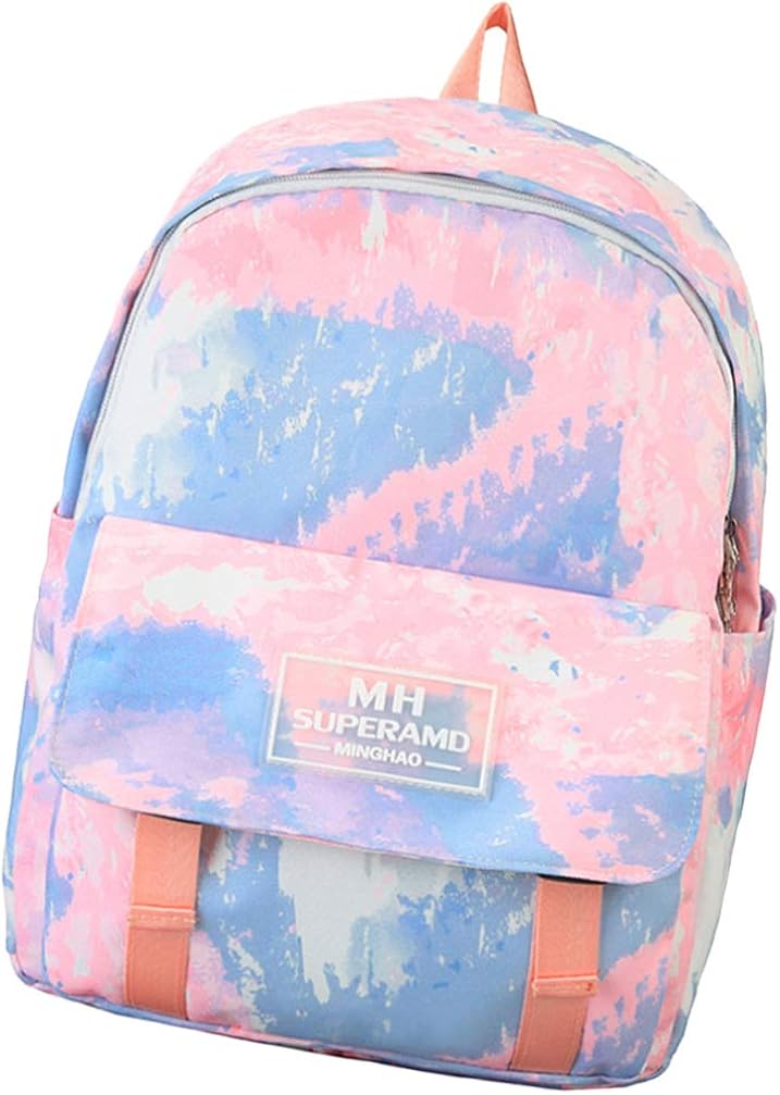 KESYOO Girls Backpack Tiedye Daypack Nylon Travel Outdoor School Bookbag Shoulers Bag For Teen
