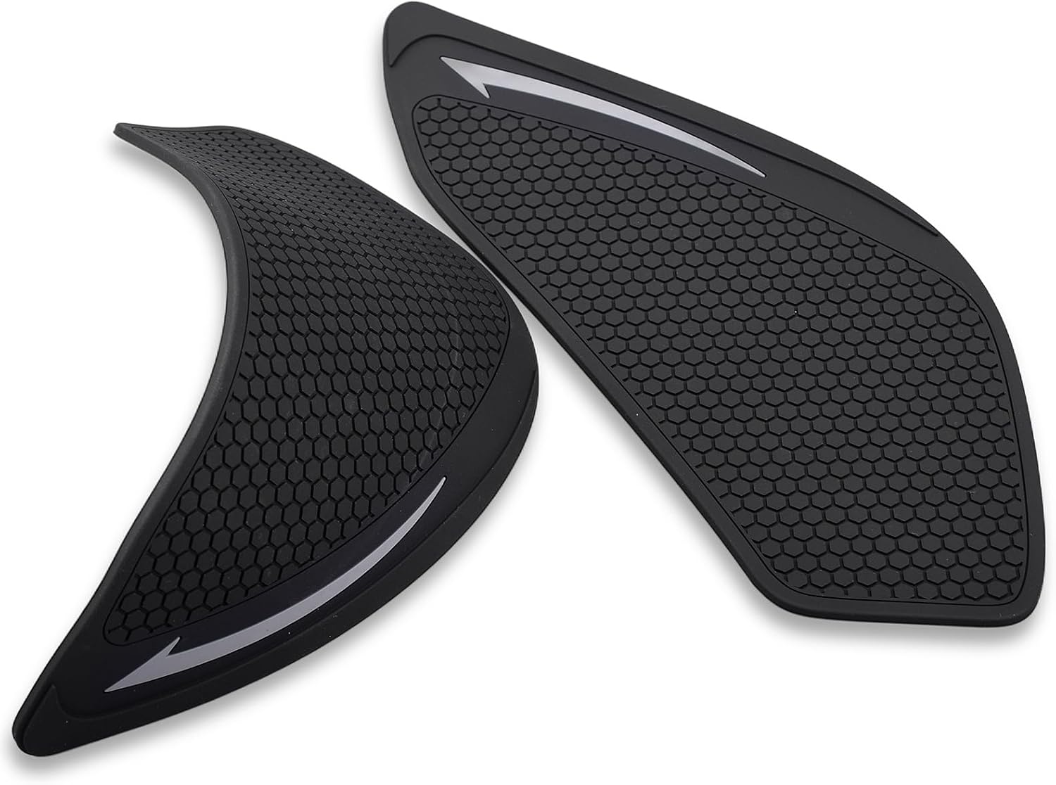 for Ninja 600 636 ZX-6R ZX6R Motorcycle Fuel Tank Traction Pad Side Gas Knee Grip Protective Sticker Protector (for Kawasaki Vehicle) '09-'25 '24-'25 (Gray)