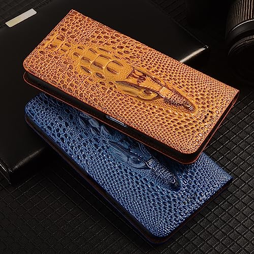Étui en cuir pour iPhone 7 Plus bleu style crocodile actif - 3
