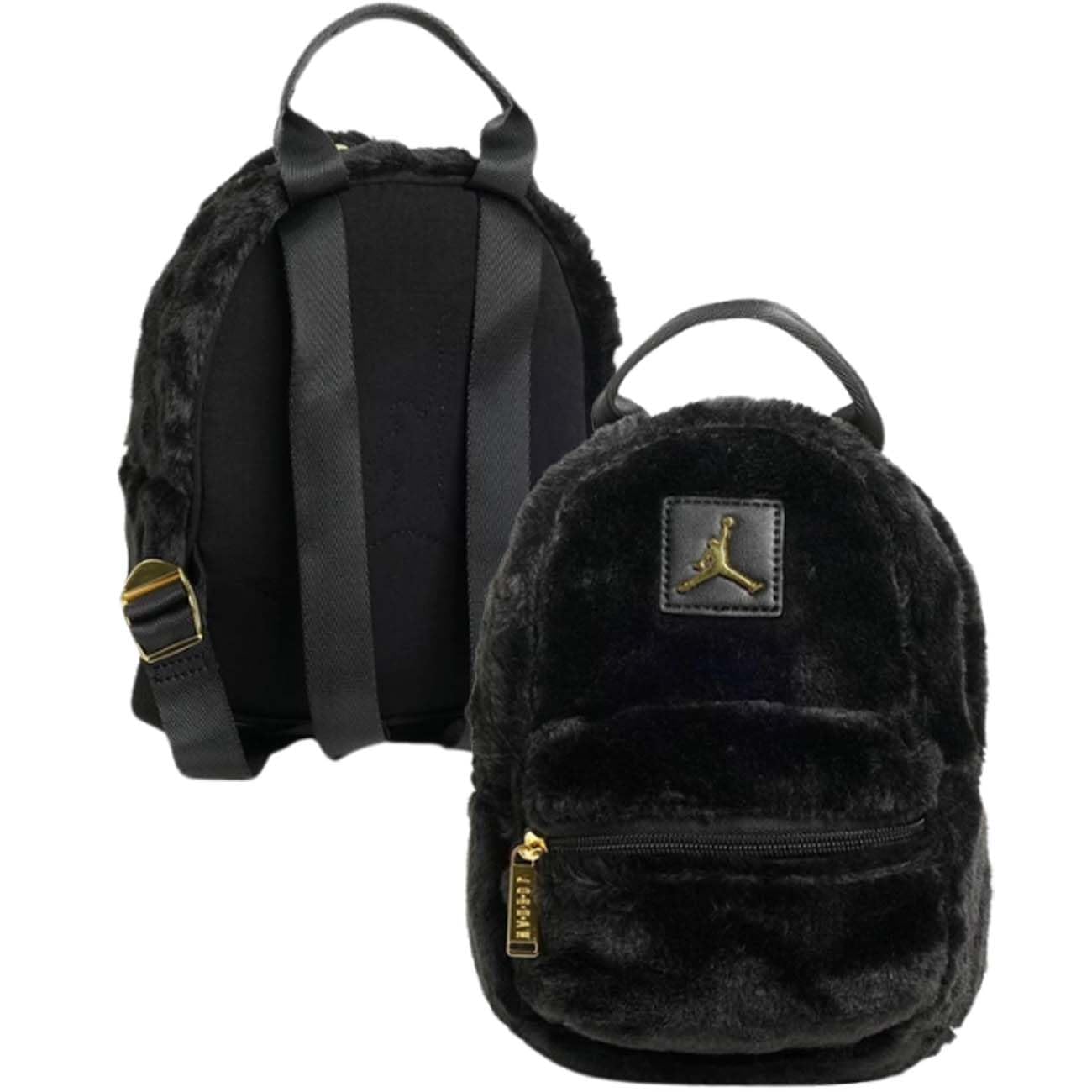 Jordan Jordan 2A9006-023 JAG FAUX FUR MINI Backpack, Black, One Size