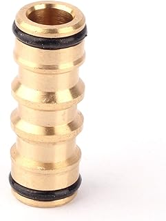 Bclla Zkenyao-Brass Connector 46mm Copper Nipple Straight Connector, Garden Water Plants Irrigation Hose Repair Quick Fittings, Simple to Install (Color : Gold)