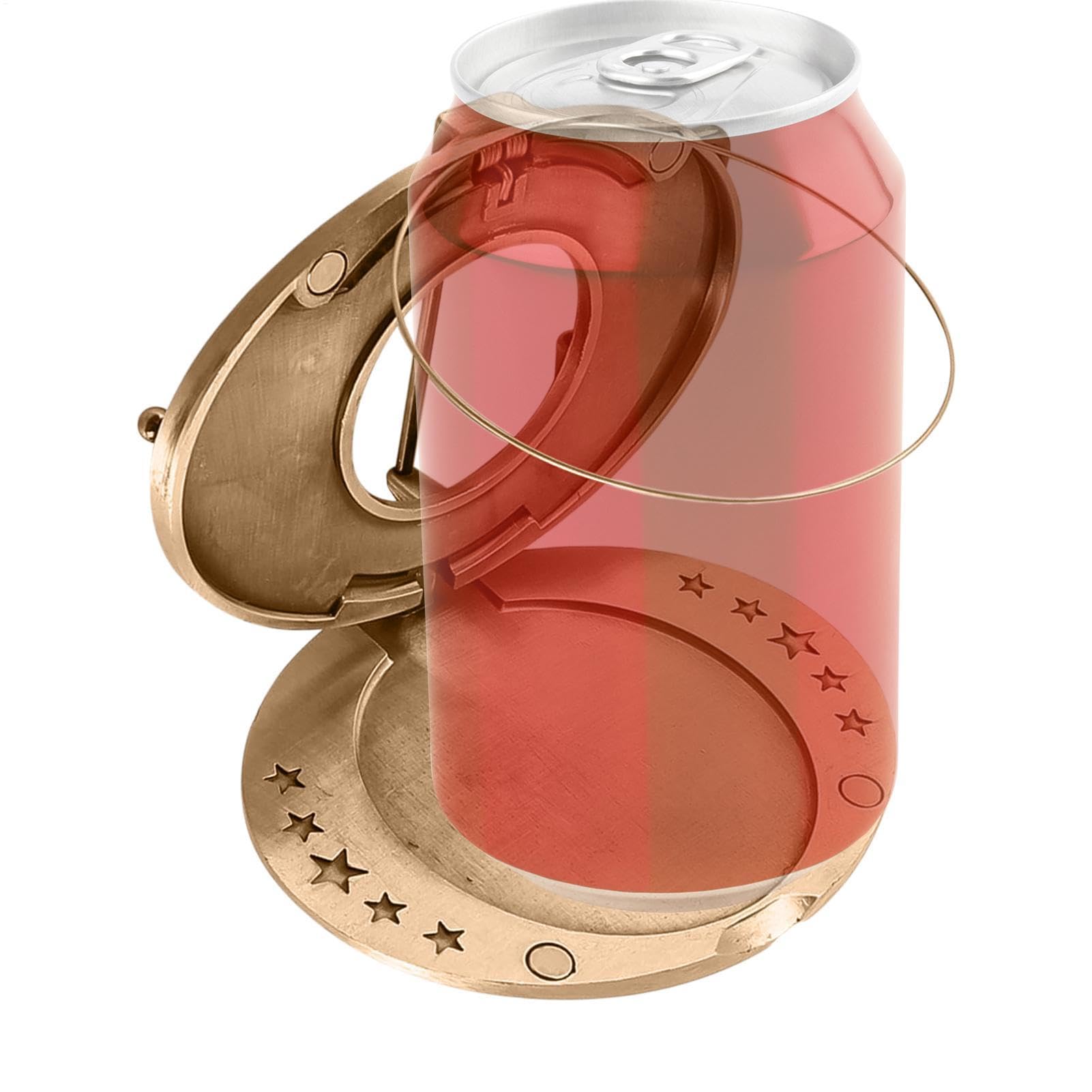 Soporte de cerveza con hebilla de cinturón, soporte de metal para tazas, unisex, manos libres, para botellas de cerveza y latas, estilo occidental, se adapta a cualquier cinturón estándar, para