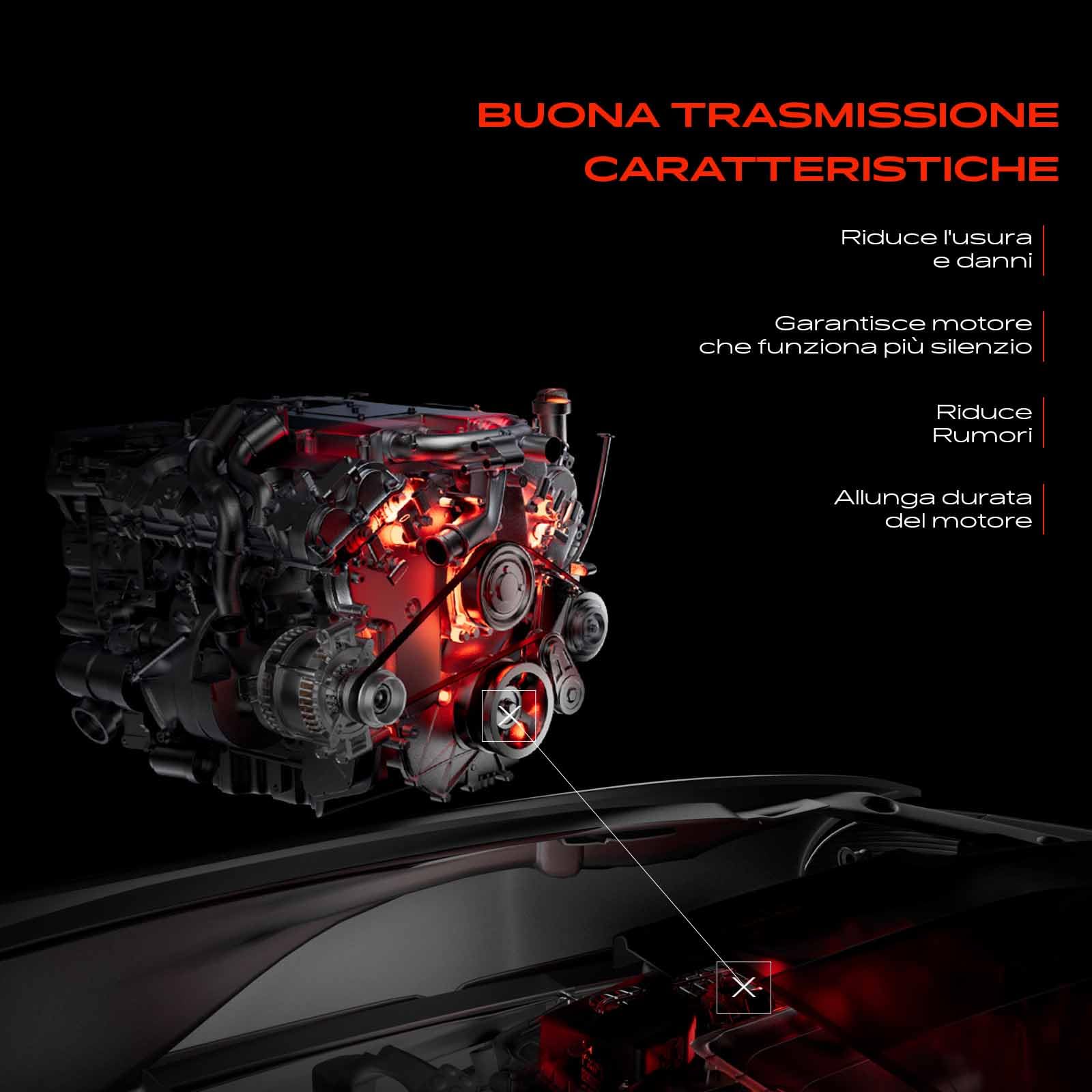 Frankberg Pulegge Cinghia Albero a GoConi Compatibile con M.i.n.i Cabriolet R52 M.i.n.i R50 R53 Replace# 594-784,11237829906