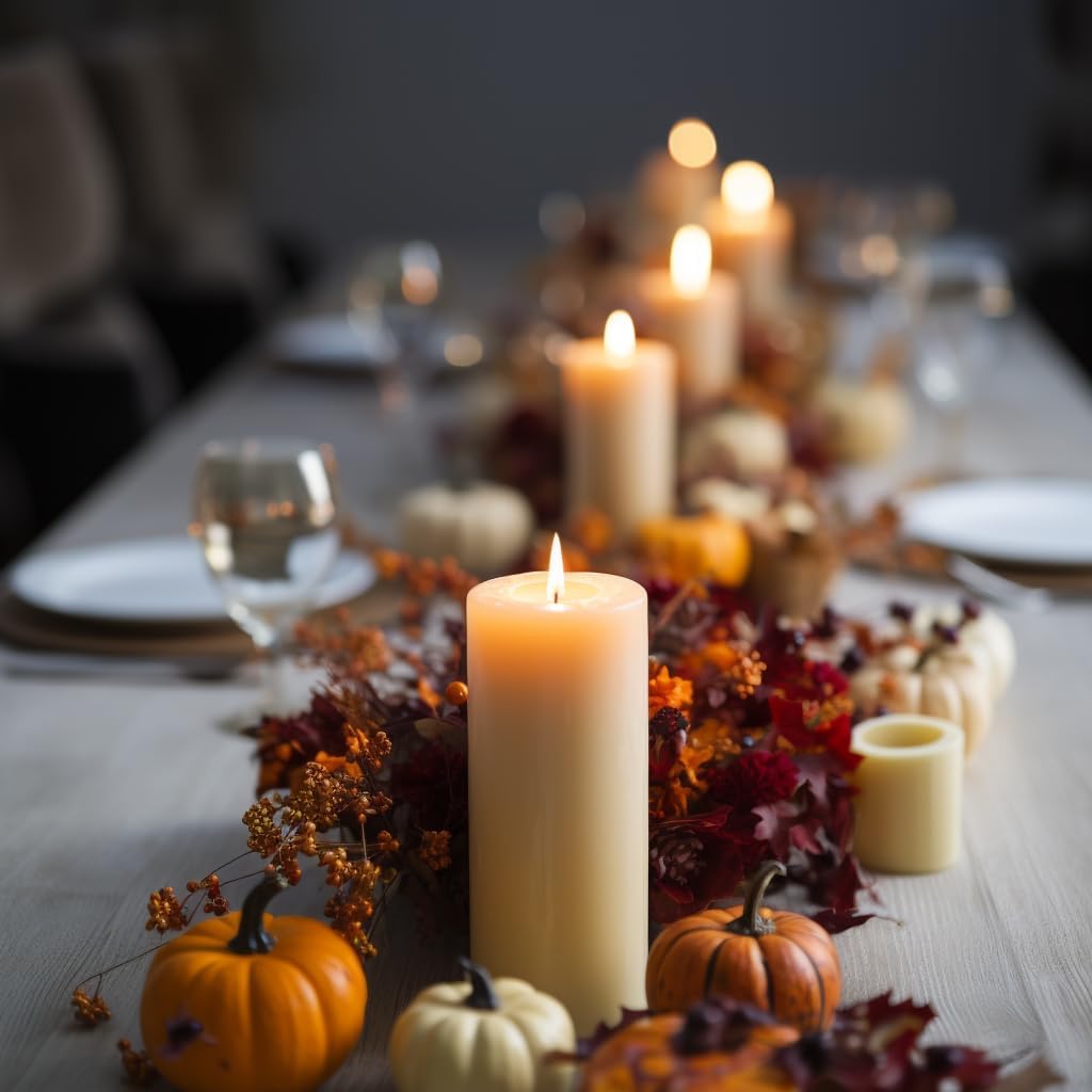 Unscented Ivory Pillar Candles Set of 6-2.8x4 inch - Dripless and Smokeless Large Pillar Candles, 50-Hours Long Burning Time Paraffin Candle for Dinner Table, Christmas and Home Decor - Image 7