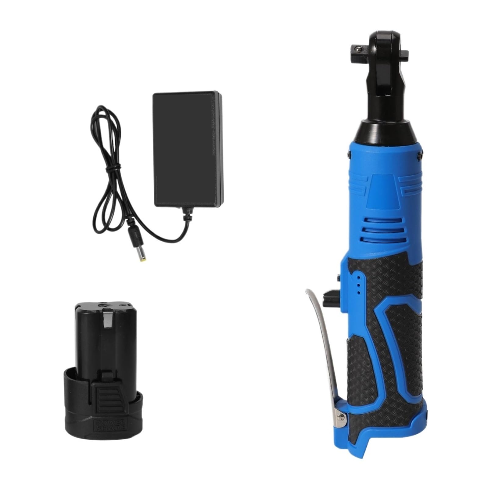 Llave de impacto Llave Eléctrica Inalámbrica De 18V, Llaves De Trinquete De Ángulo Recto De 100Nm, Juego De Herramientas De Reparación De Automóviles Recargable Por Impacto, Llave De Ángulo De 3/8 Pul