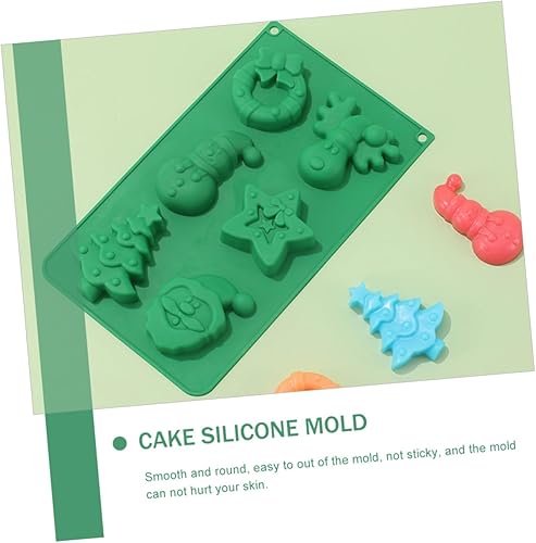 Miniatura 8 de Abaodam 4 moldes de silicona para tartas de Navidad, mini malvaviscos para chocolate caliente, caramelo de Navidad, árbol de Navidad, molde de