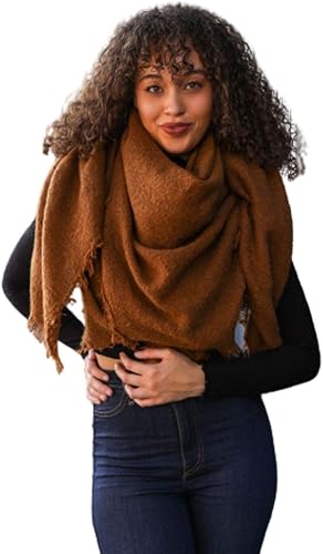 Miniatura 9 de Manta de cuadros Bufanda de color sólido Mantón Mohair Cuadrado Manta Bufanda para las mujeres