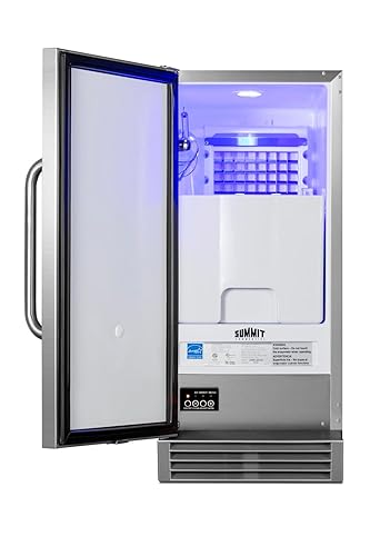 Miniatura 5 de Summit Appliance BIM47OS - Máquina de hielo incorporada, diseño resistente a la intemperie para uso en exteriores, 14.5 pulgadas de ancho, capacidad