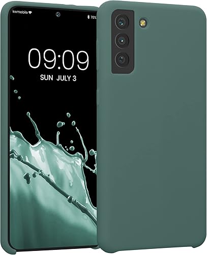 Miniatura 34 de kwmobile Funda Compatible con Samsung Galaxy S22 - Funda de teléfono de silicona TPU con acabado suave - Rojo Ruibarbo Piedra antigua,Azul