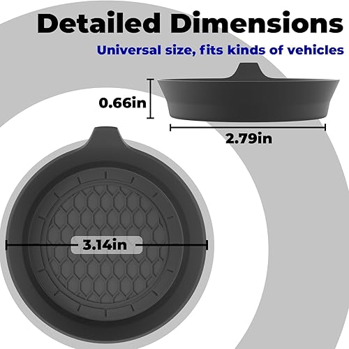 Miniatura 3 de 2 posavasos para automóvil, portavasos universales para accesorios interiores de automóvil, insertos de portavasos brillantes para mujeres,