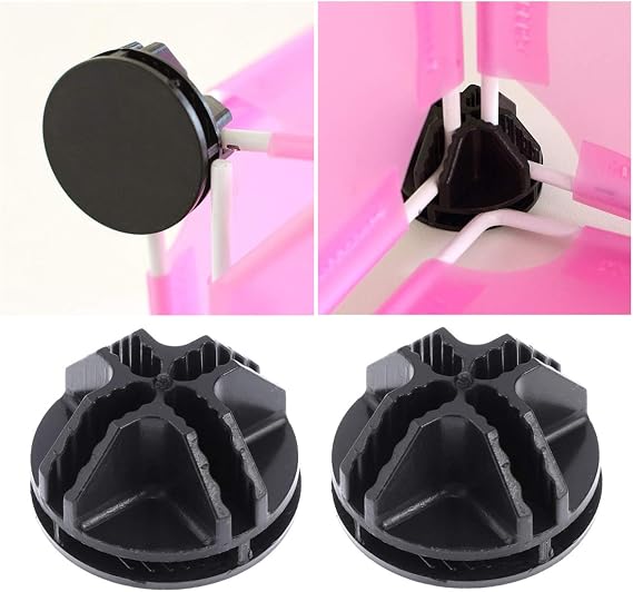 OUNONA 20 Pcs Wire Cube Plastic Connectors for Cube Storage Shelving and Cabinet Modular Organizer Closet Clasp Buckle Clip (Black)