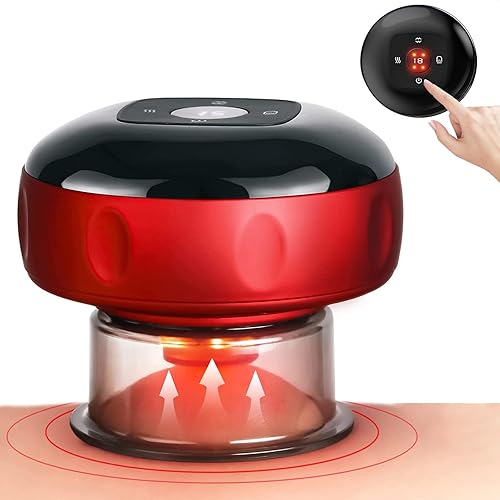 Bozily Juego de terapia de ventosas dinámica inteligente, juego de tazas de terapia de masaje, máquina de terapia de vacío dinámica 3 en 1,