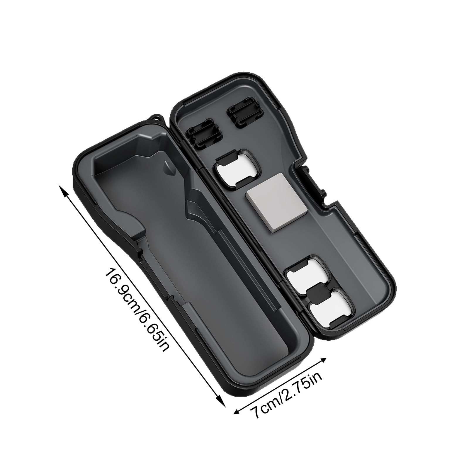 Funda portátil para cámara de bolsillo 3/4, color negro