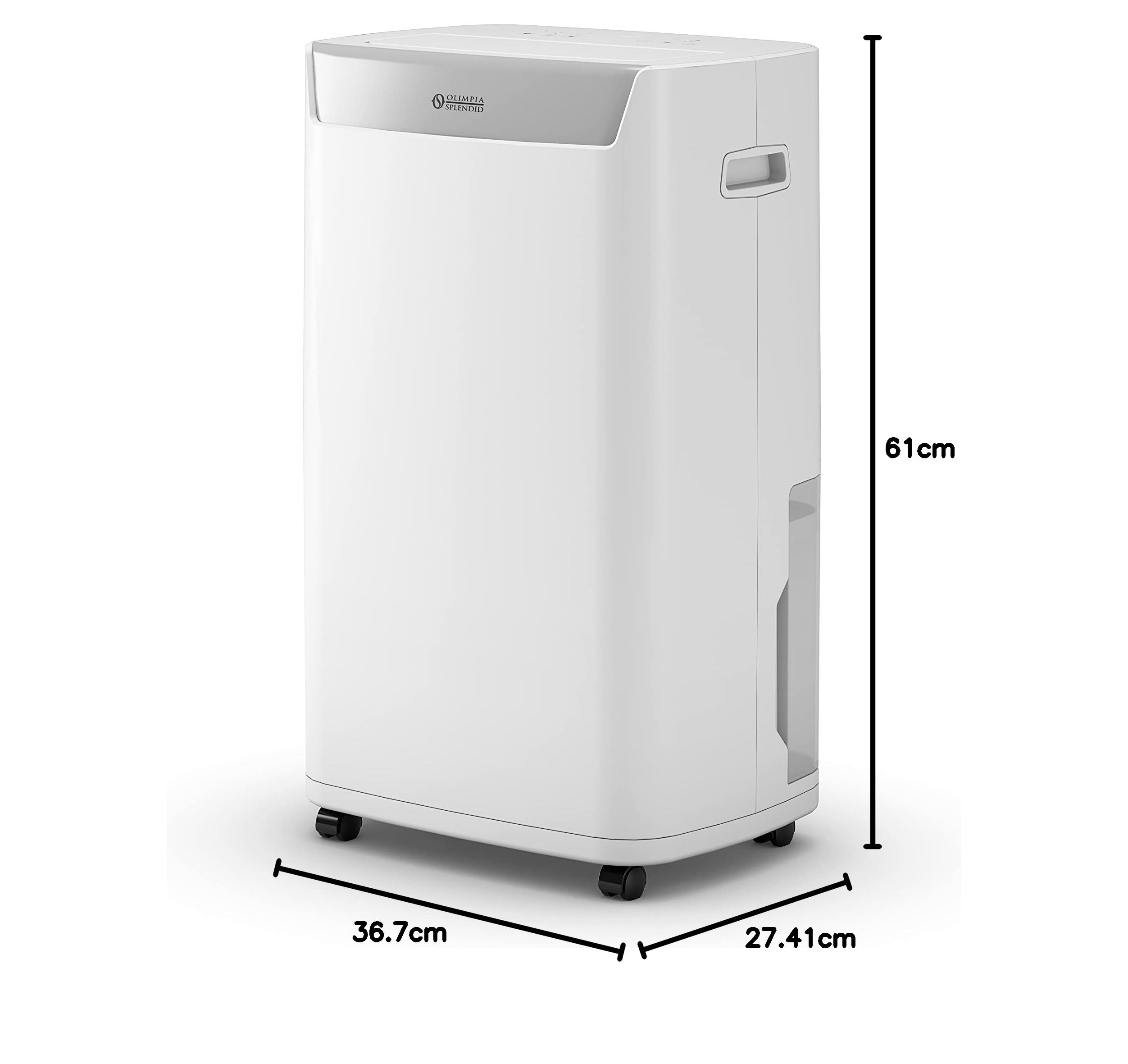 Olimpia Splendid, Aquaria S1 20 P, Deumidificatore Portatile, Capacità 20 l / 24h, Ideale per Ambienti fino a 90 m³, Tripla Filtrazione dell'Aria, Tanica 5 l Estraibile, Timer 24h, Wifi Integrato