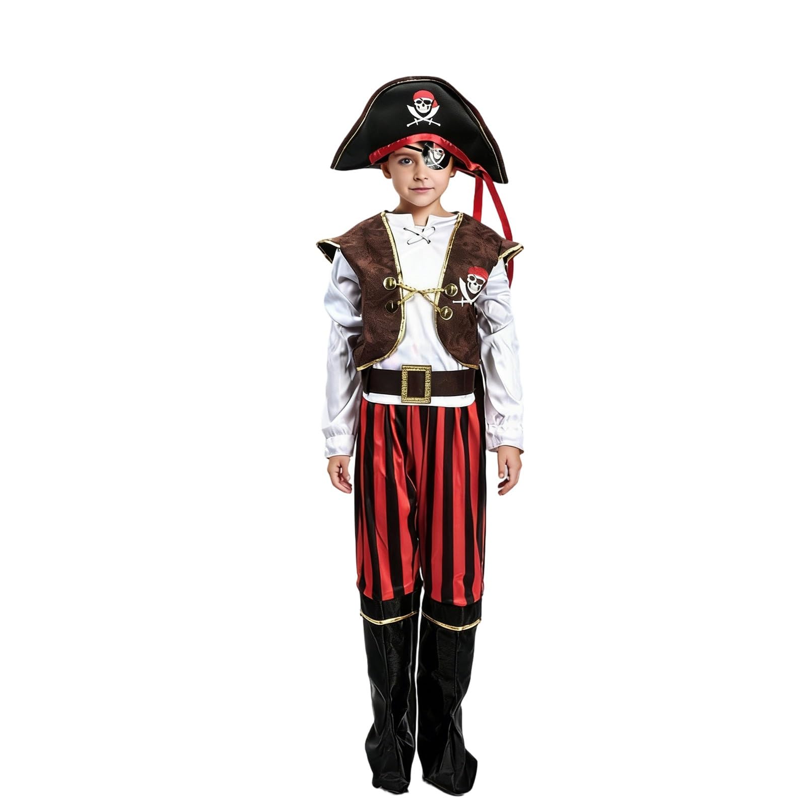 Pirate Costume Kids,Pirate Role Play Dress Up Set for Kids Pirate Fancy Dress Costume for Boys