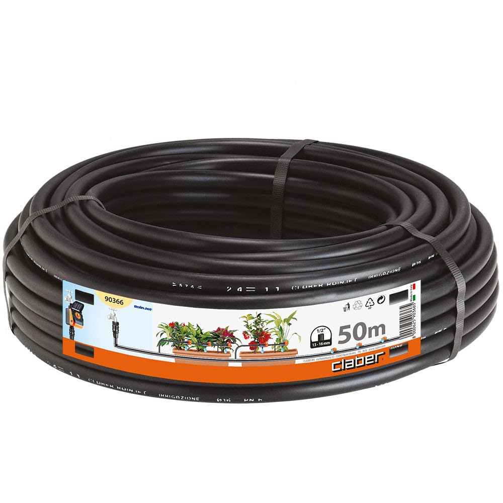 Tubo Collettore Claber 50m - PE Nero 1/2'' Per Irrigazione A Goccia, Flessibile - Foto 8