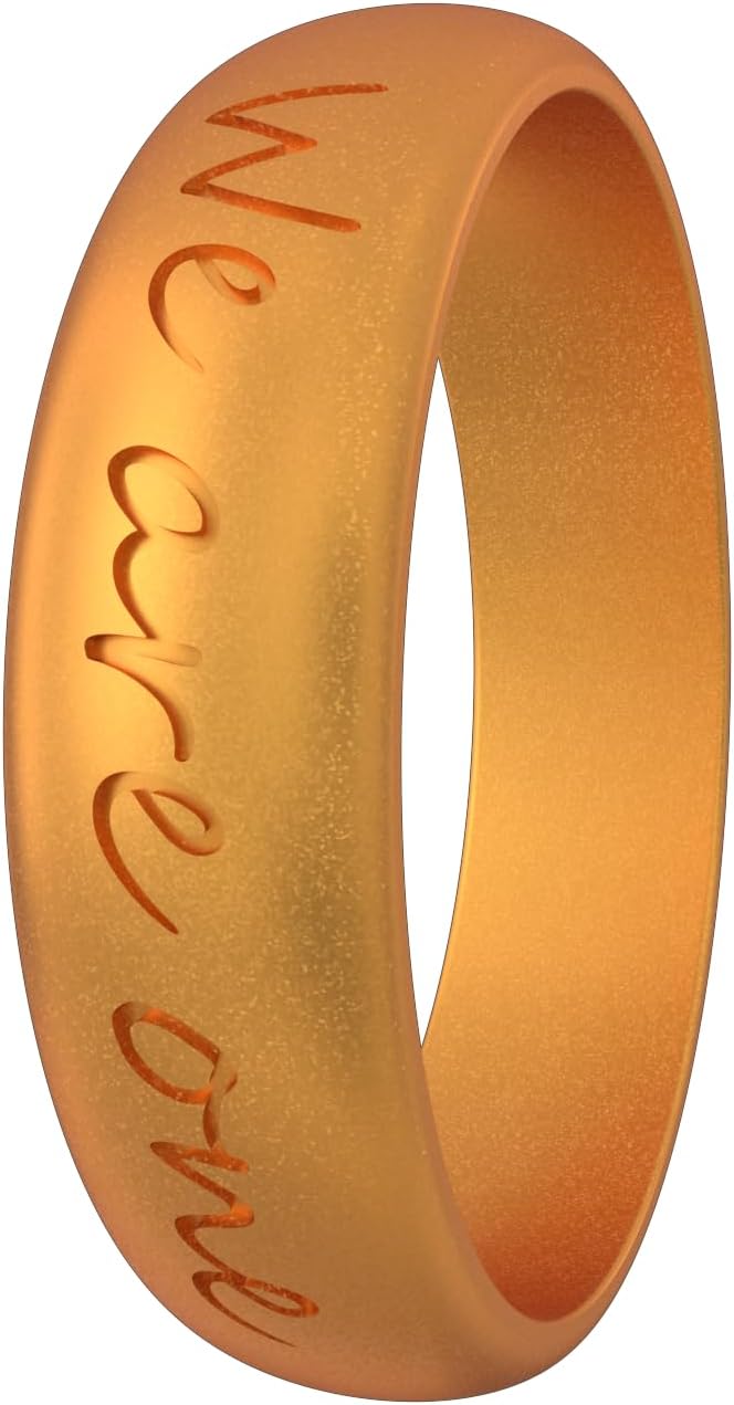 7 Gold Women's Silicone Ring Clothing, Shoes & Jewelry