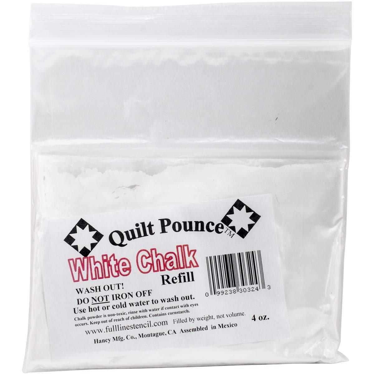 Hancy Quilt Pounce Chalk Refill 4 Oz. 2-Pack: White