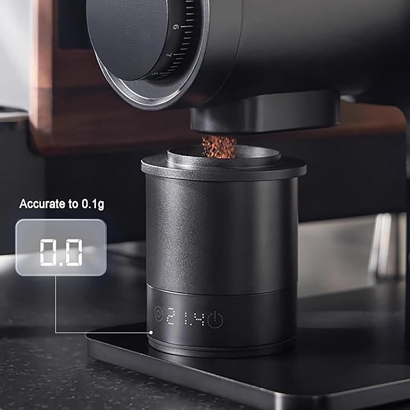 Cyfrowa waga do espresso do precyzyjnego ważenia, kubek dozujący z dokładnością 0,1 g z otworem 58 mm – idealne narzędzie kuchenne do espresso i kawy