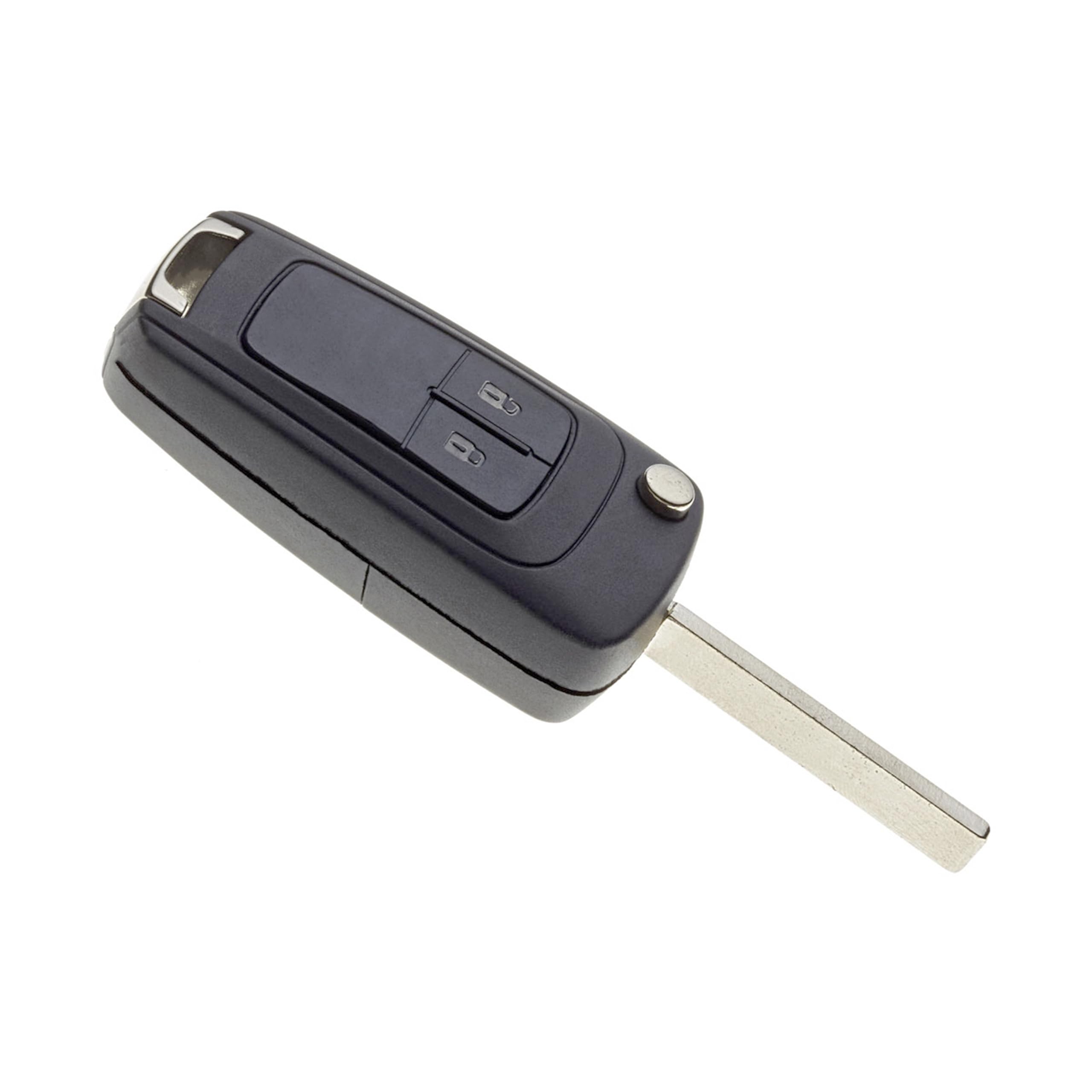 JONGO - Etui na klucze z wymiennym ostrzem kompatybilne z Chevrolet Aveo (2011-15), Cruze (2008-14), Orlando (2011-15) i Spark (2015) | Pilot zdalnego sterowania kluczykiem z 2 przyciskami