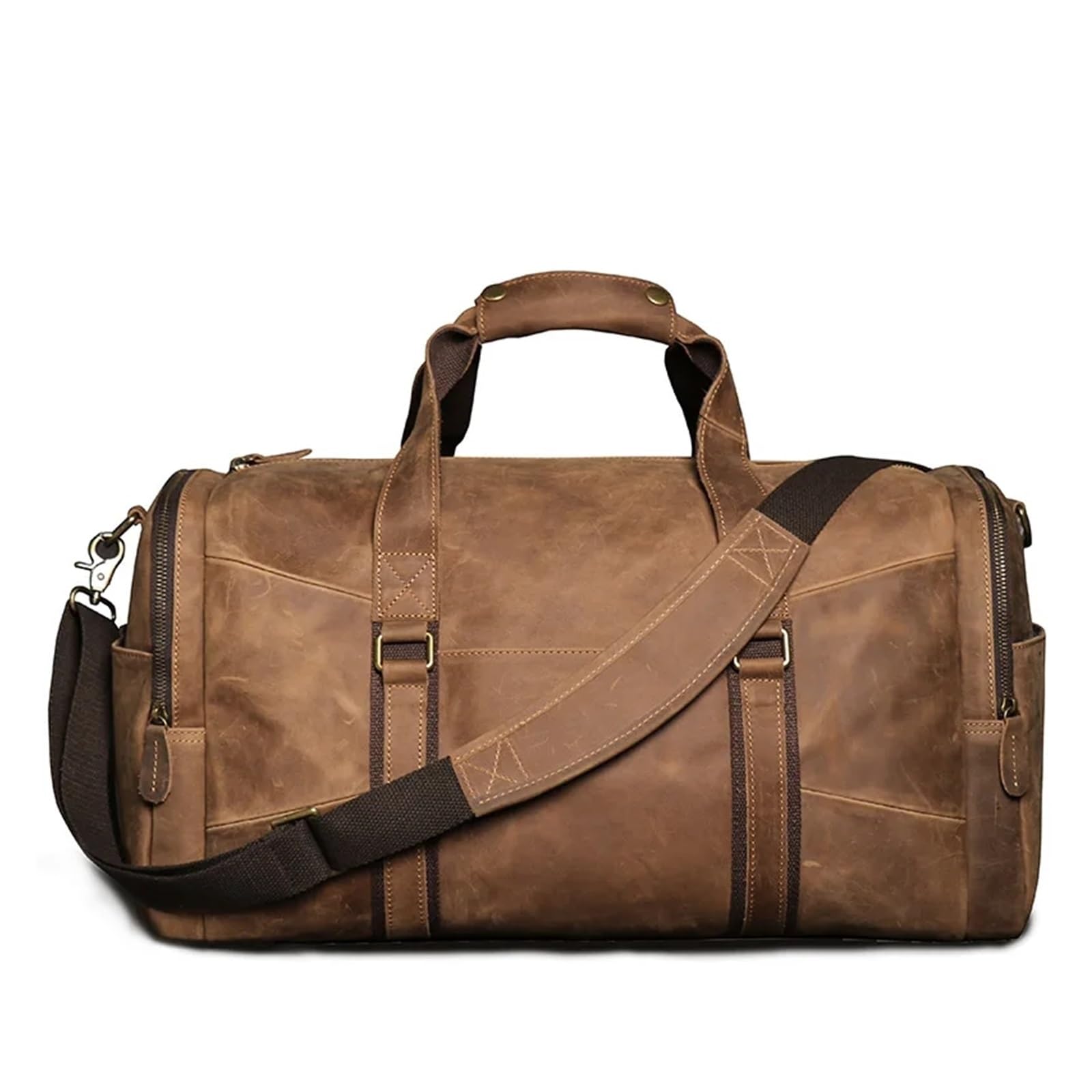 Sac de week-end en cuir vintage et sac à bandoulière pour voyage