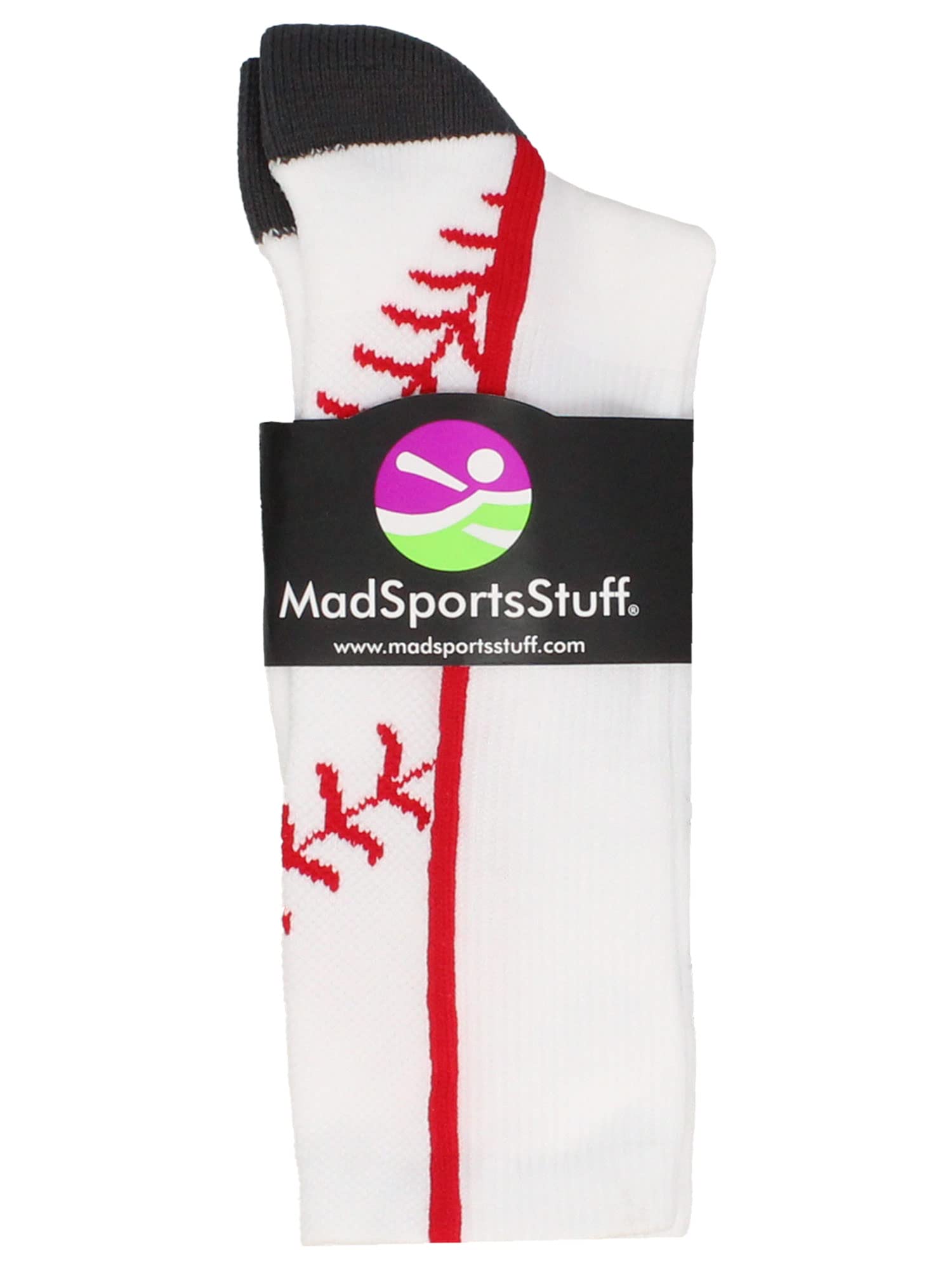MadSportsStuff Skarpety do softballu lub skarpety baseballowe ze szwami dla dziewcząt, chłopców, mężczyzn, kobiet, młodzieży, dorosłych, akcesoria prezentowe