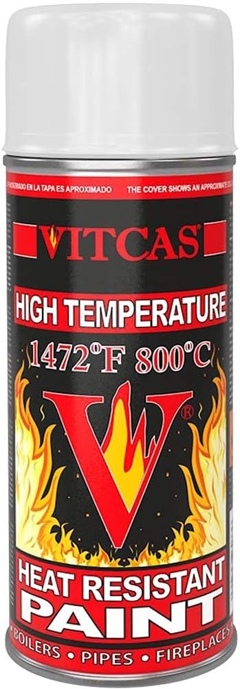 VITCAS Heat Resistant Paint-High Temperature Paint Spray-White