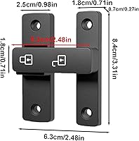 Vista 2 de Patio Door Latch - Heavy Duty Barn Door Latch, Gate Latches and Locks, Latches Slide Lock, 180 Degree Latches Slide Lock, Interior Door Latch for