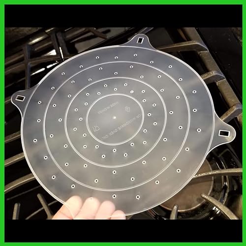 Miniatura 4 de Handy Helpers Kitchen Essentials - Cubierta para salpicaduras de microondas, 10 x 12 pulgadas, color plateado