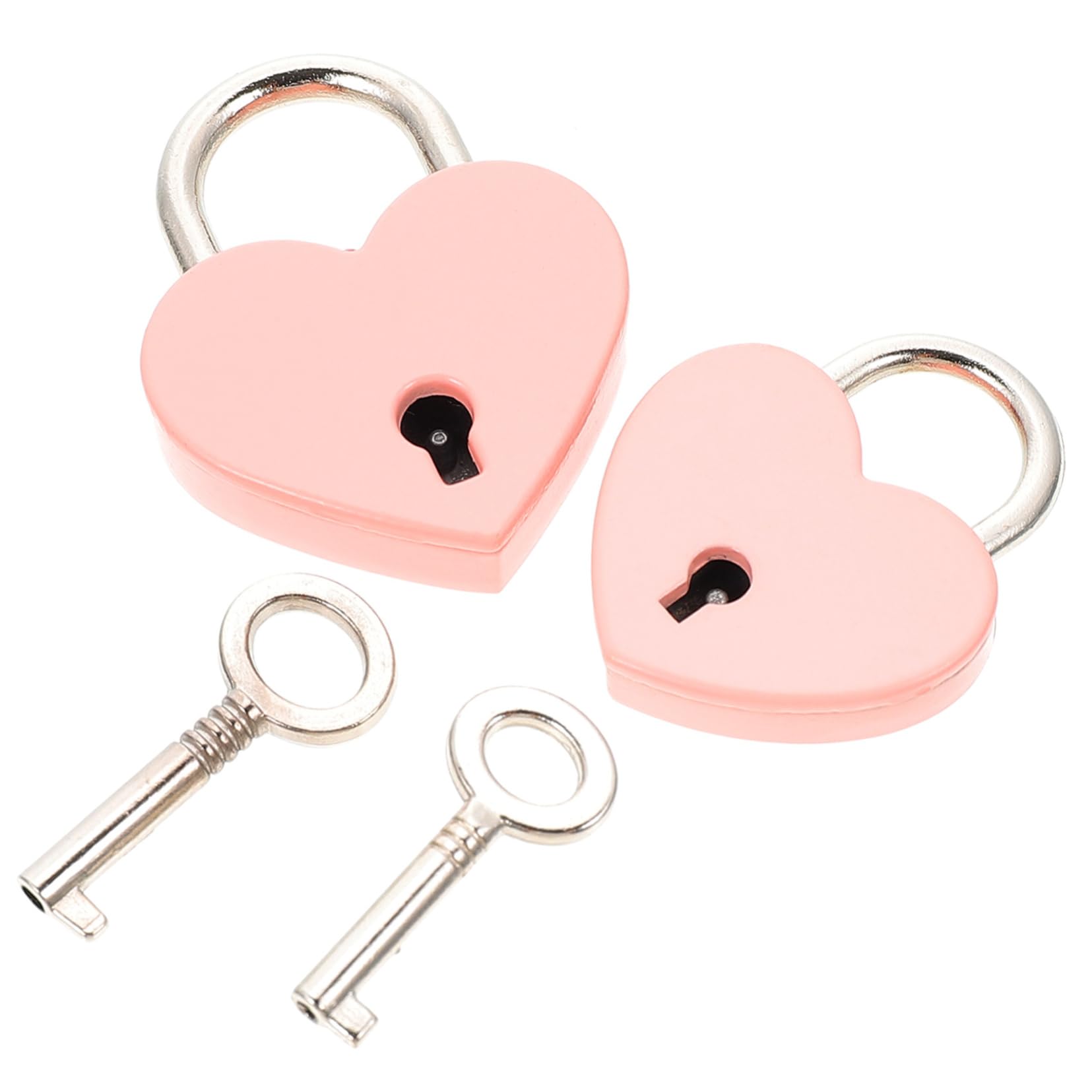 SHERCHPRY 2pcs Luggage Lock Miniature Locker Heart Shaped Lock