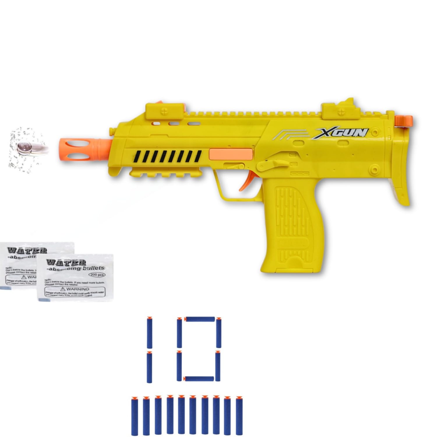 DartX 2 in 1 X-Shot Blaster Pistol Toy Guns with Water Jelly Shots and 10 Soft Foam Dart Bullets, Safe N Long Range Shooting Bullet Gun Toys