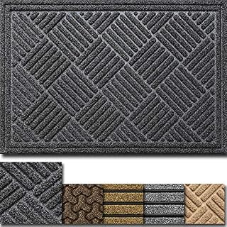 Amagabeli Large Outdoor Door Mats Rubber Shoes Scraper 36" x 24" for Front