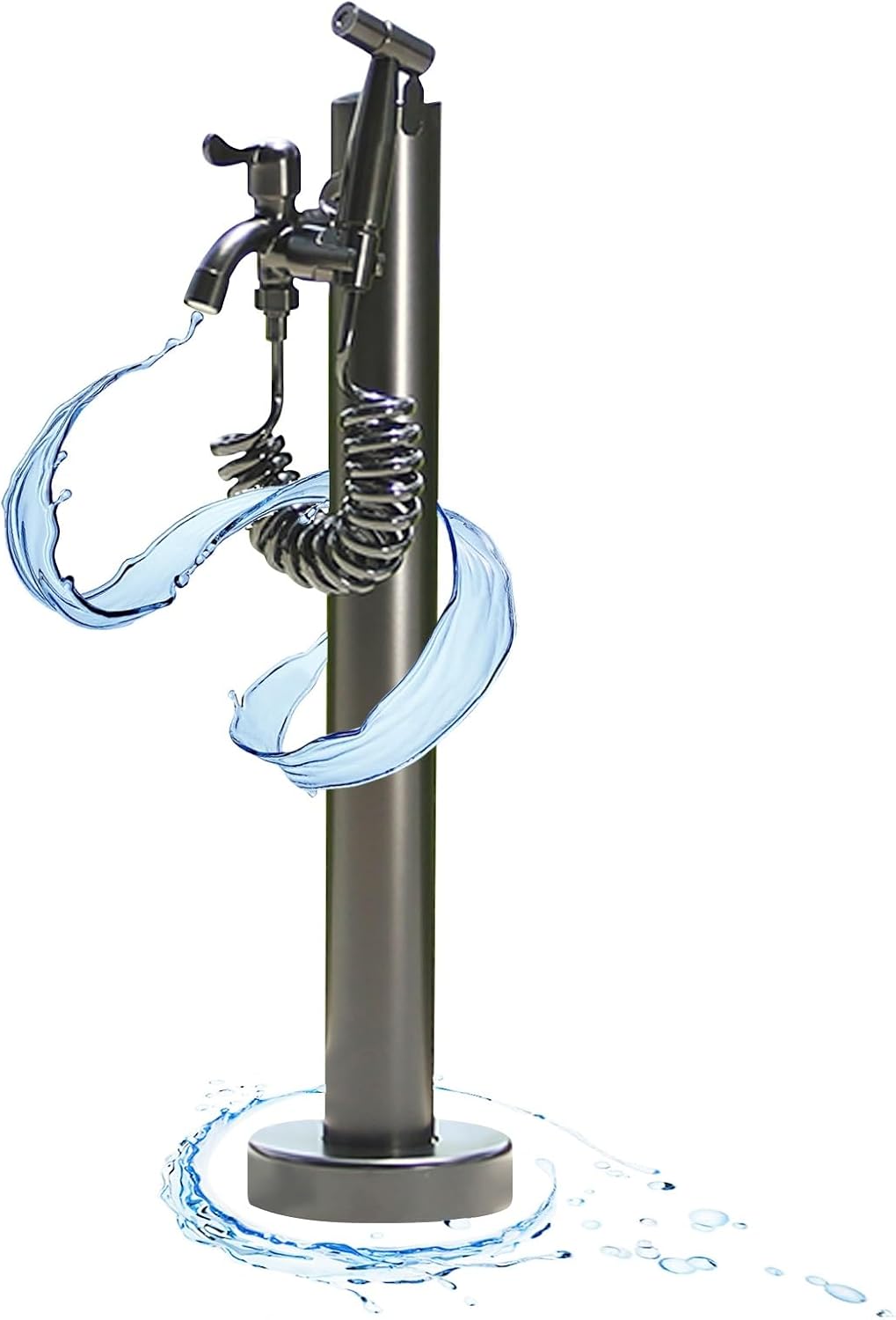 Garden Water Column，Water Faucet Outdoor，Outdoor Column Faucet，Made of Stainless Steel, Covered with Aluminum foil and Thermal Insulation Cotton, Anti-freeze, heat Insulation and Aging Resistance(Sing