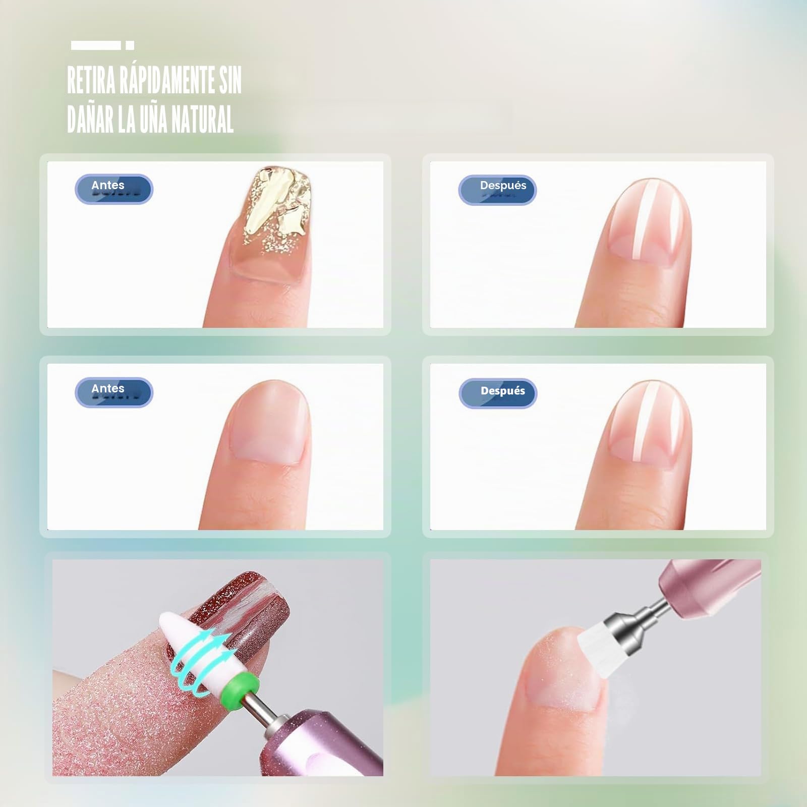 Juego de 13 brocas para uñas, profesionales 3/32" fresas torno para uñas, limas de cerámica de tungsteno carburo con cepillo, removedores de cutículas para manicura de uñas acrílicas/gel