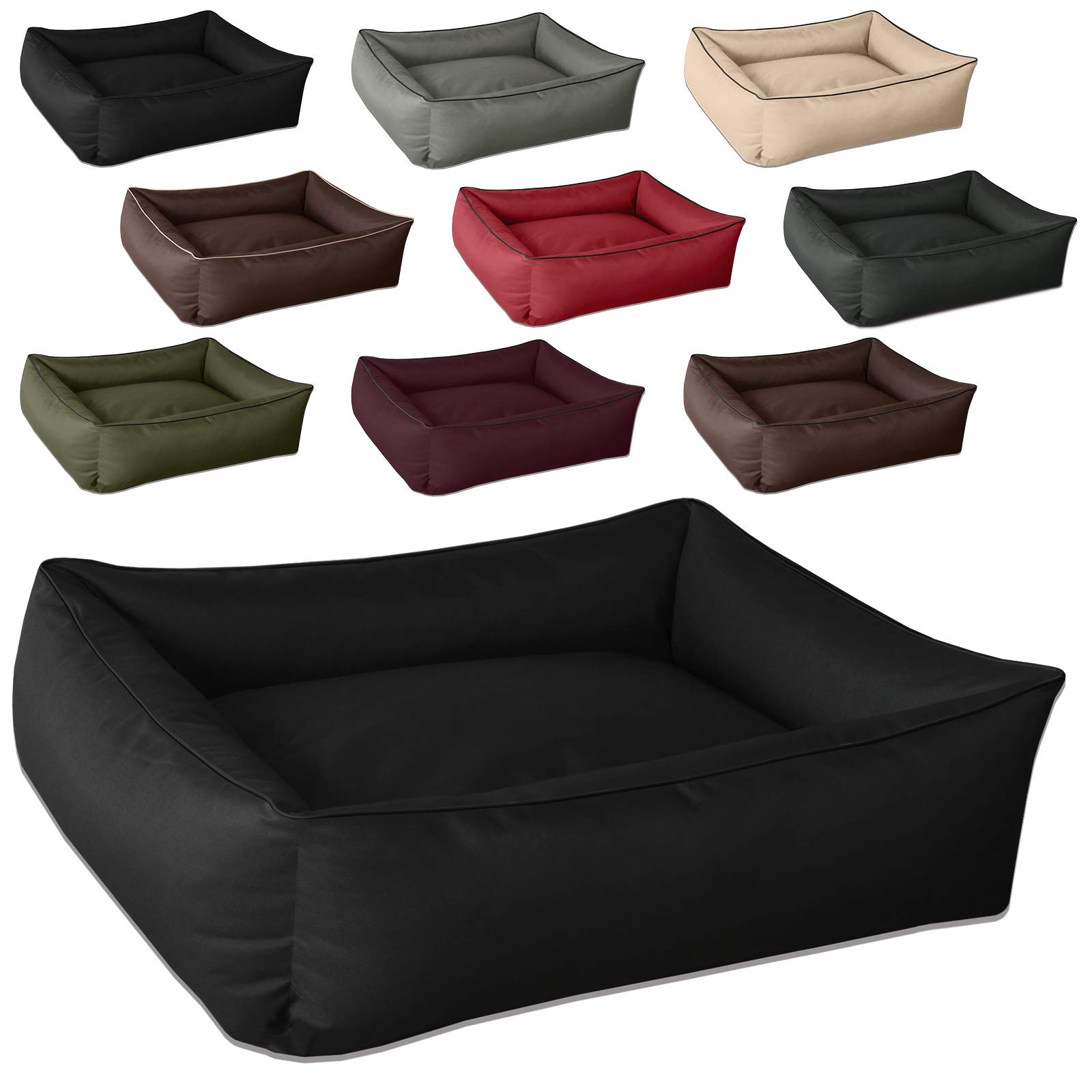 BedDog® Letto per Cane Max L Fino a XXXL, 9 Colori a Scelta, Cuscino, Divano, Cestino per Cane, Nero XXL