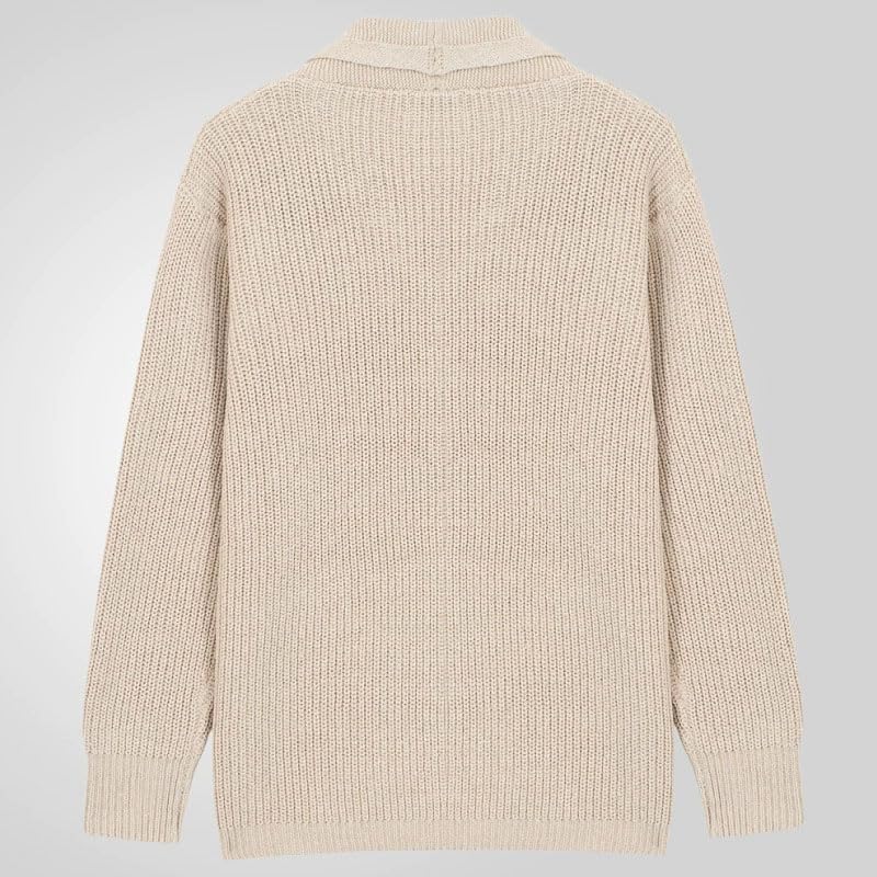 Mywinway Cardigan Sweaters for Men Fall Winter Button Down V Neck Open Front Causal Knit Tops Chunky Sweater Outerwear4