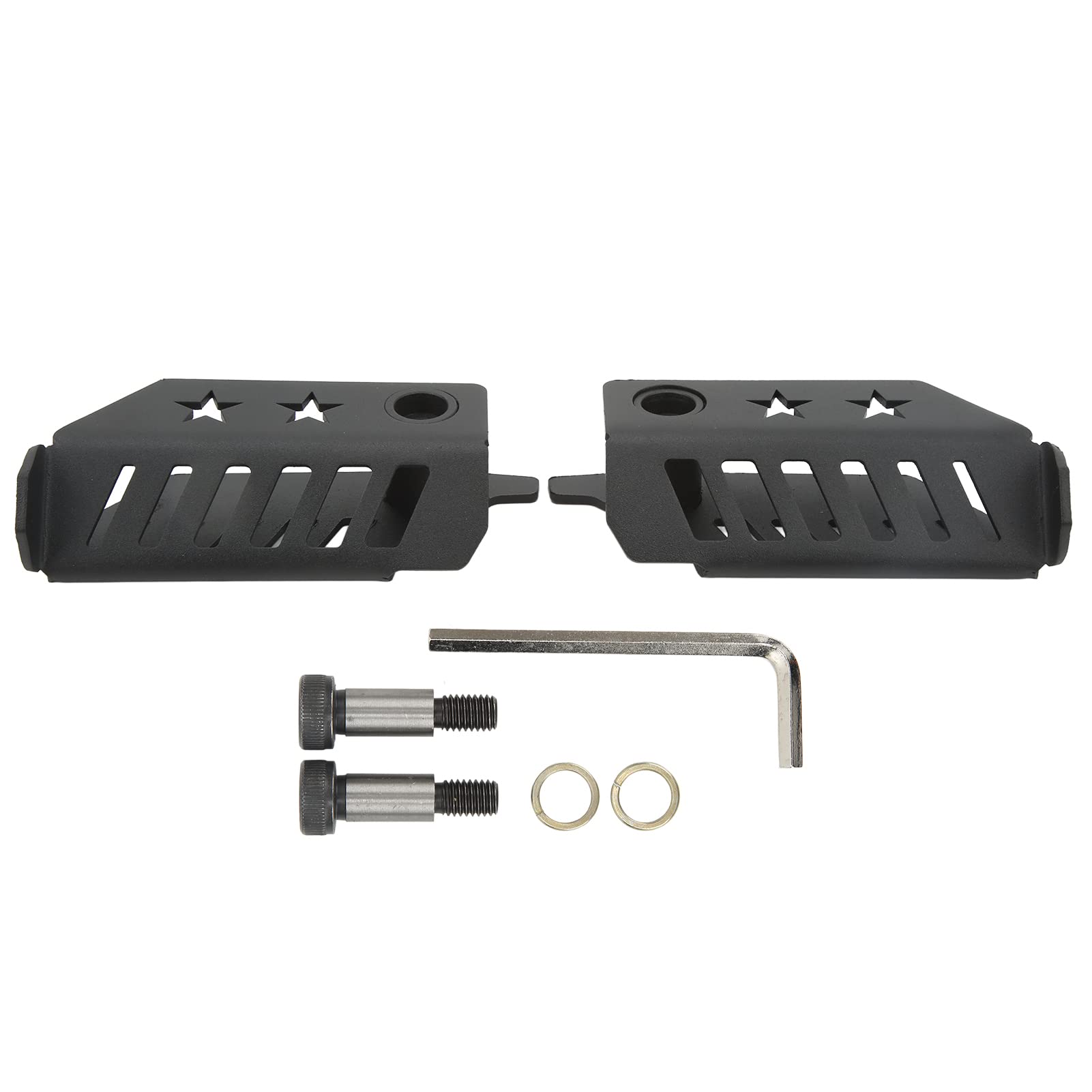 Aramox Front Foot Pegs For Ford Bronco 2/4 Door 2021-2022 - Folding Door Hinge Step Pedals, Anti-Slip Steel