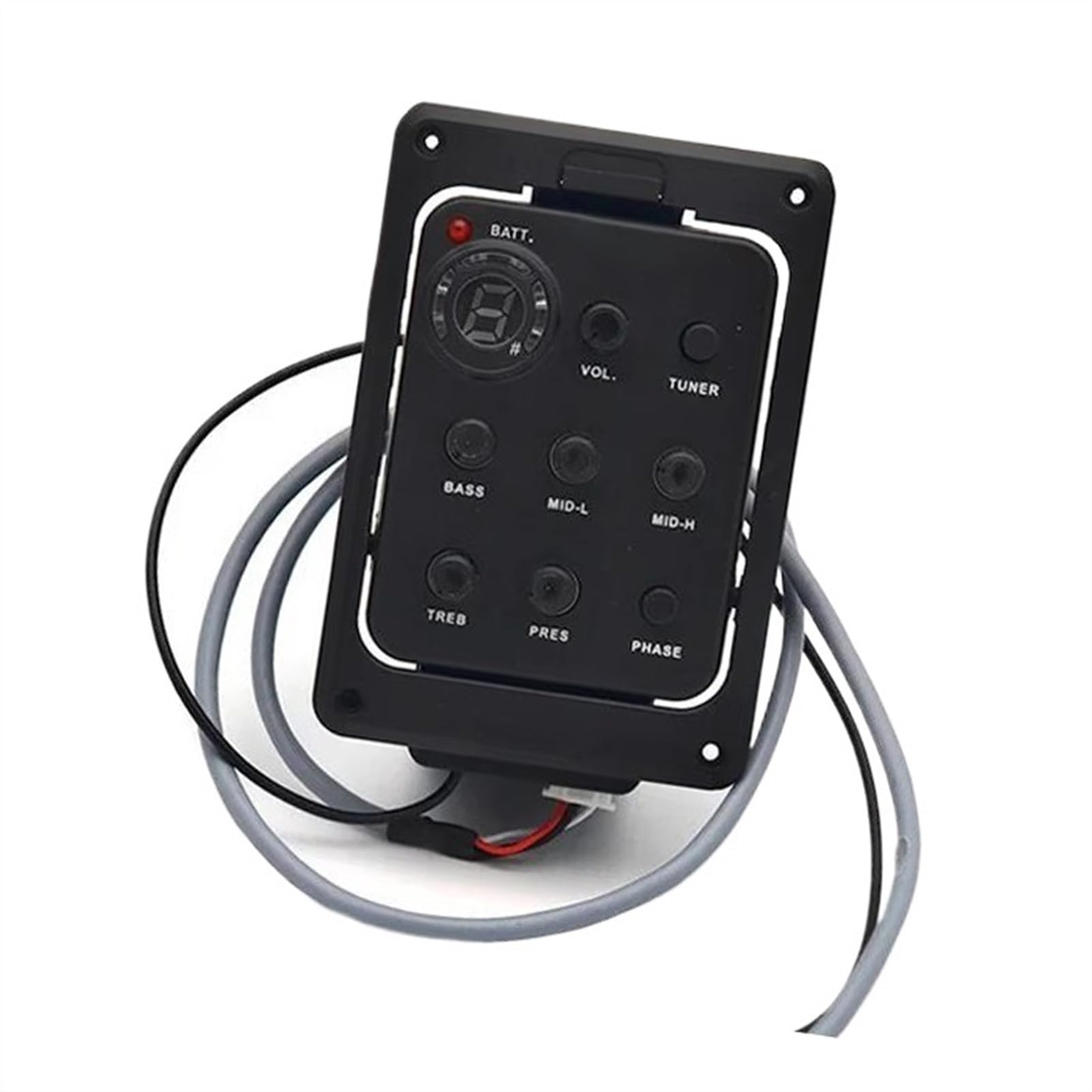 10 Pezzi Preamplificatore EQ A 5 Bande Con Accordatore Pickup Per Chitarra Acustica Con Soft Piezo Nero Pezzi di ricambio per pickup per chitarra acustica