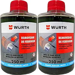 2 Removedor de Ferrugem Oxidação Corrosão Liquido Pronto Uso 250ml Wurth