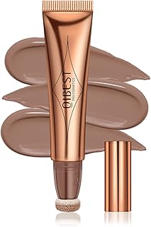 Mysense Liquid Contour Wand,Contour Beauty Wand,Liquid Face Concealer Contouring with Cushion Applicator,Shading Natural Matte Finish,Blendable Super Silky Cream Contour Stick, #01 Contour Wand,Light Brown