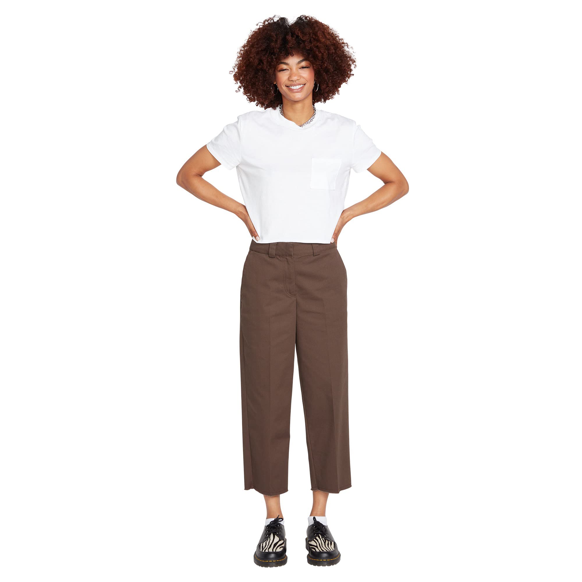 Volcom Womens Whatwhat Oversized Boyfriend Chino Pant