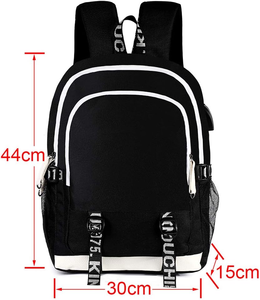 TV Backpack Student Men and Women USB Charging School Bag Computer Bag Backpack (Black 3)
