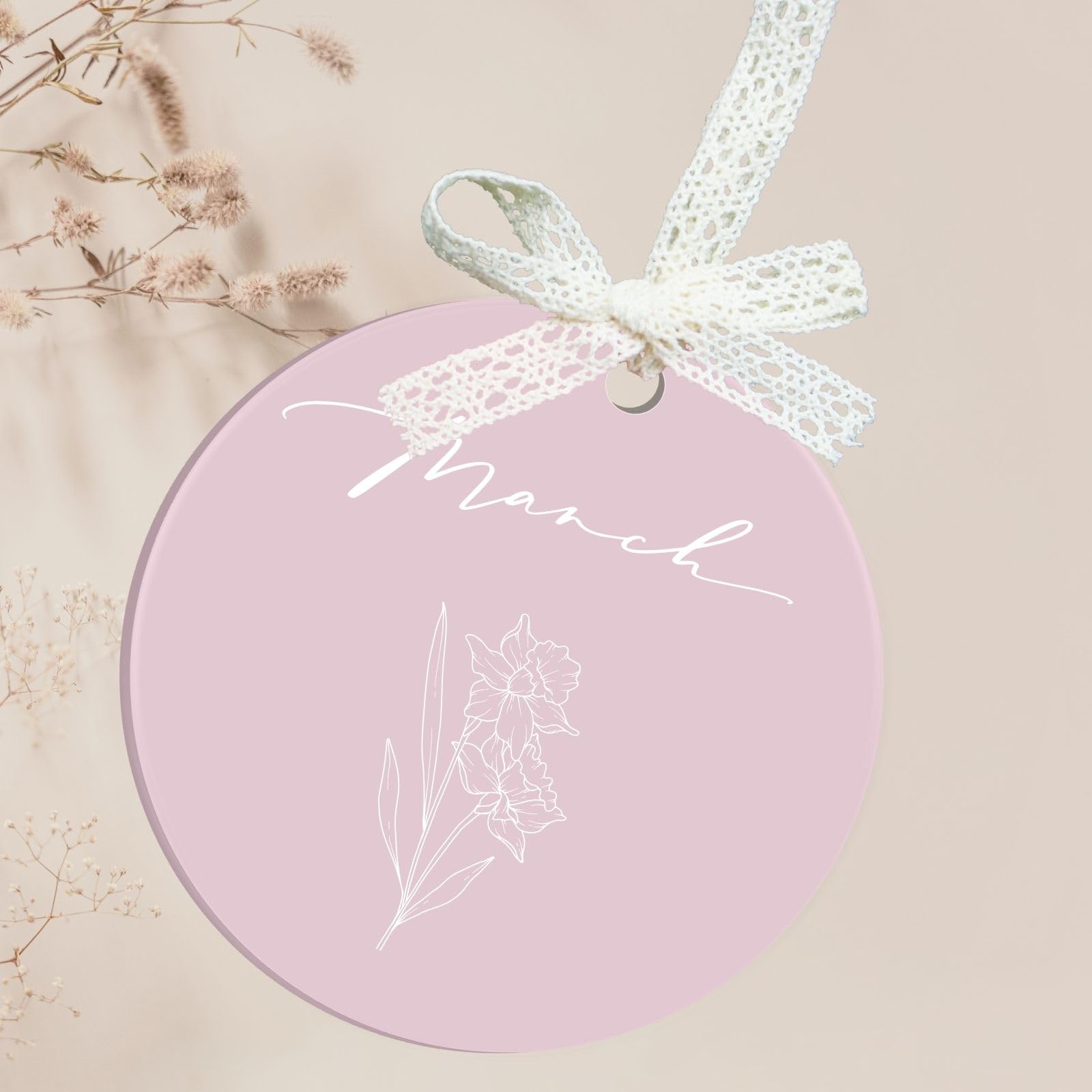 Uniqicon 12Pcs Lavender Round Pastel Acrylic Sheet For Crafting, DIY Christmas Ornaments, 3mm 1/8 Inch Flat Baubles For Craft, Unique DIY Keychains, Gift Tag, Wedding Table Setting, Party Décor