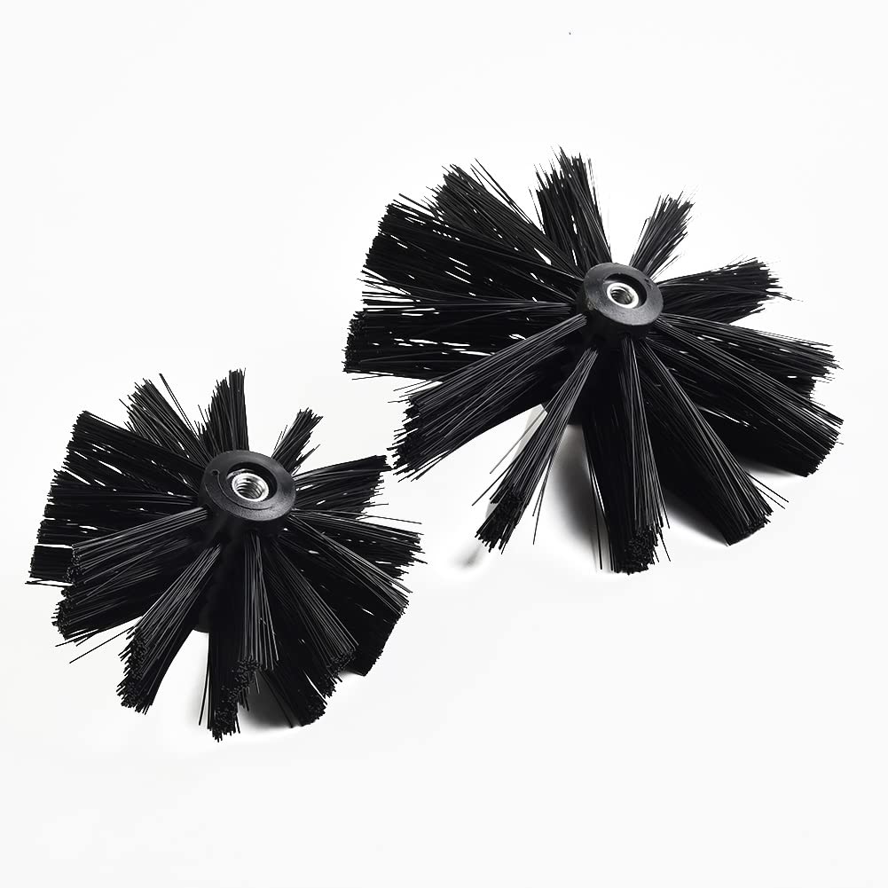 Dubom 150Mm Chimney Cleaning Brush Replacement，100/ Chimney Sweep Brush,Chimney Dryer Vent Cleaning Brush, Dry Duct Sweep Tool Bristle Head Nylon For Dryer Vent Cleaning- (150Mm)