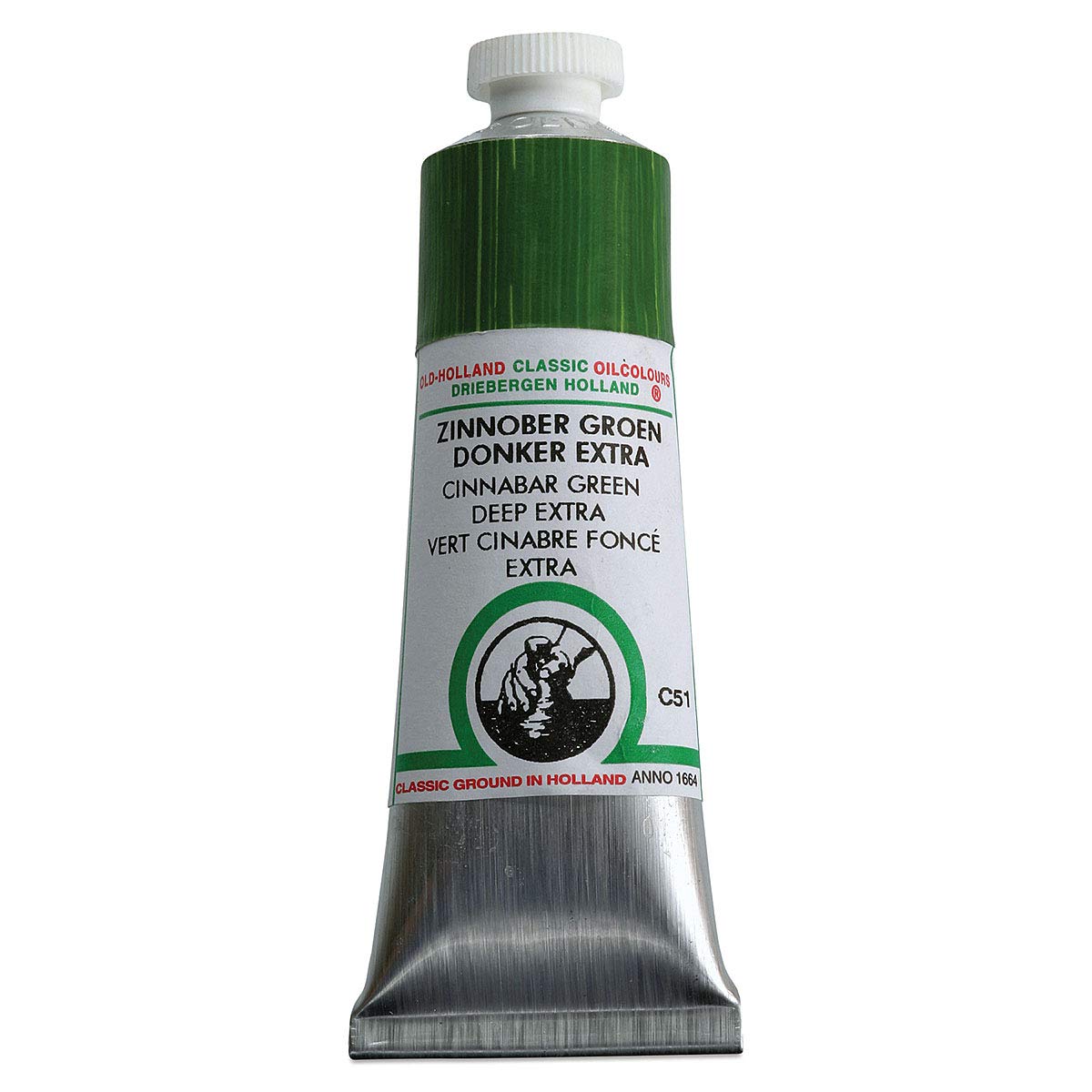Old Holland C51 Cinnabar Green Deep Extra Classic Oil: 40 Ml Cinnabar Extra Deep Green 40Ml