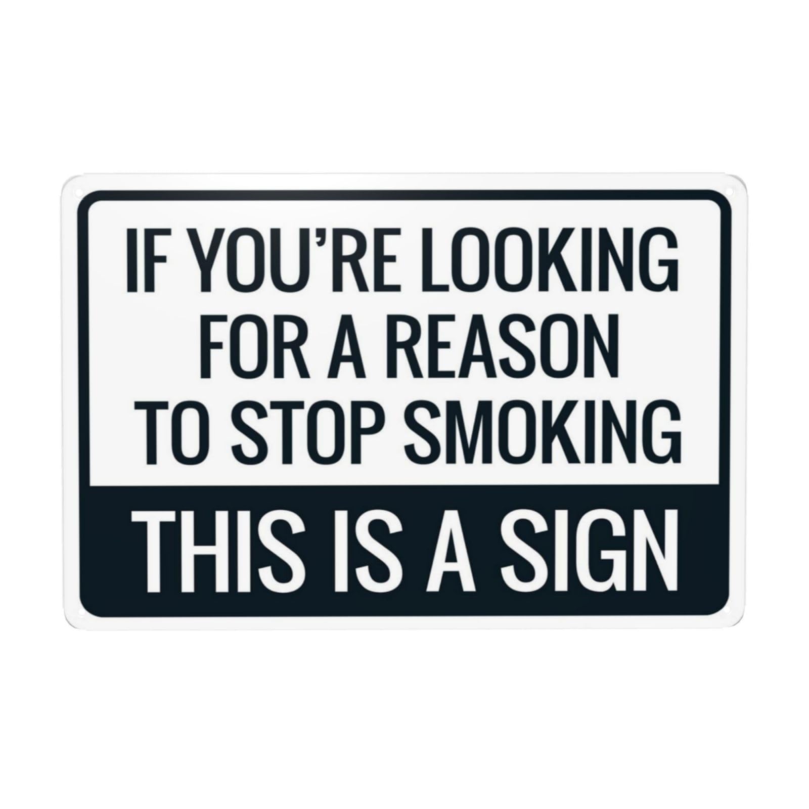 Creative Smoking Cessation Tip Retro Sign, Public Place Health Reminder Vintage Wall Decor 12x8 Inch
