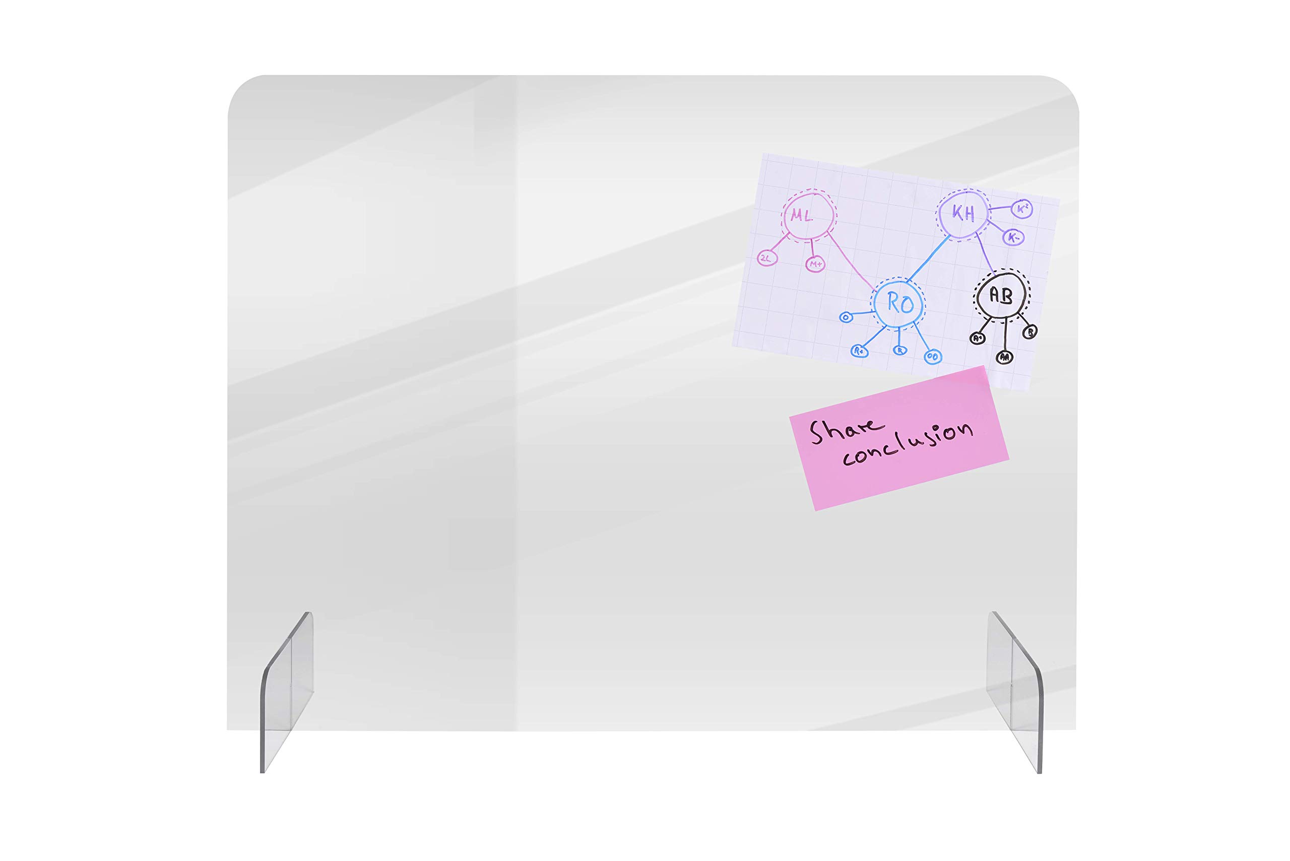 Legamaster 7-209650 Table Partition Basic Acrylic Glass Frameless 85 x 70 cm